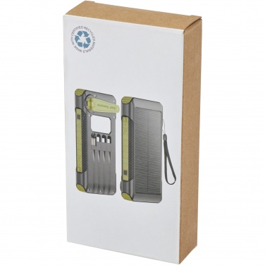 Logotrade promotional products photo of: Soldy 10.000 mAh RCS recycled plastic solar dynamo power bank 